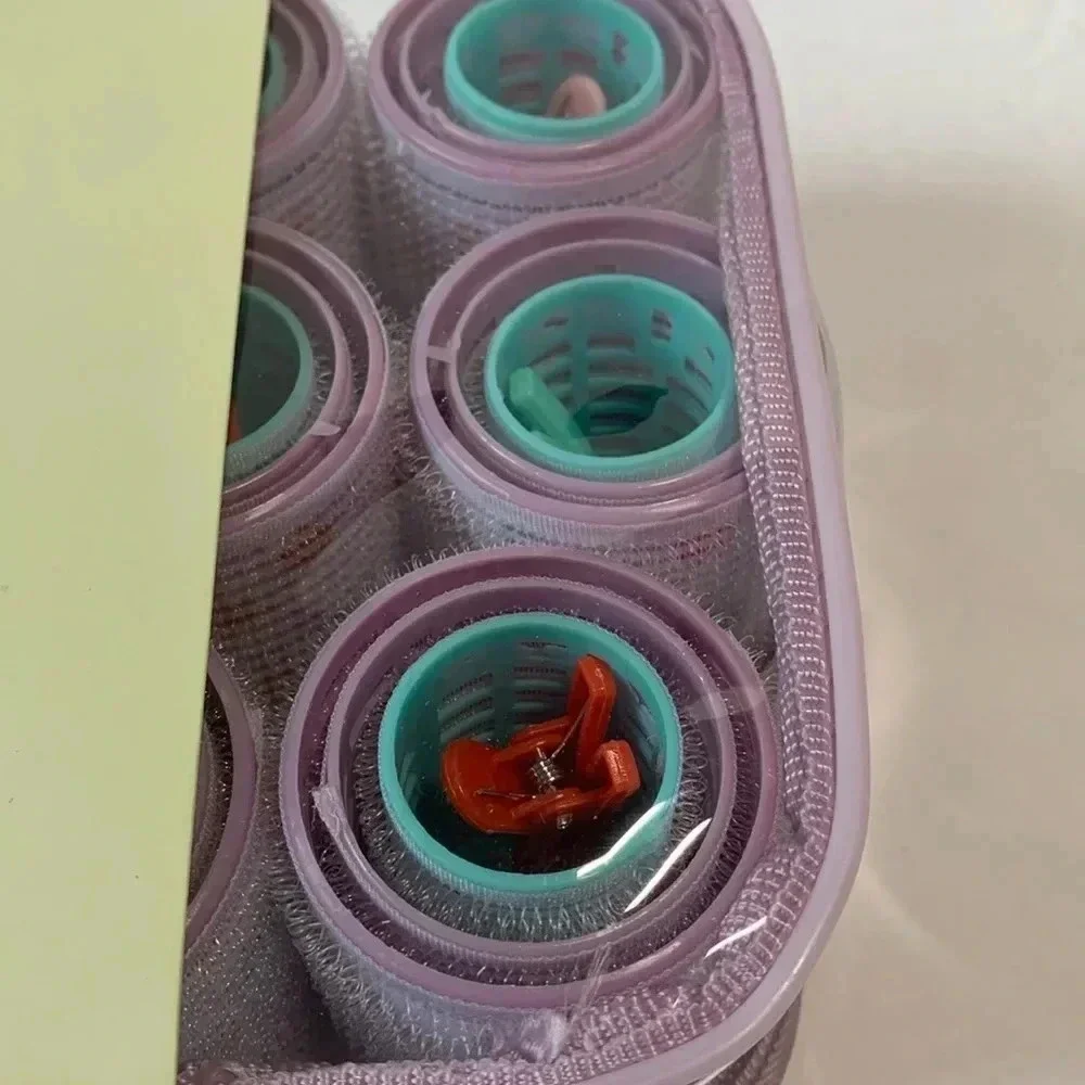Self-Grip Hair Rollers Storage Case 36 Rollers Comb Clips Set New
